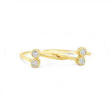 Load image into Gallery viewer, 2 Bezel Set Diamond Friendship Ring
