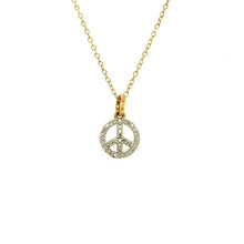 Load image into Gallery viewer, 14kg and Diamond Peace Necklace
