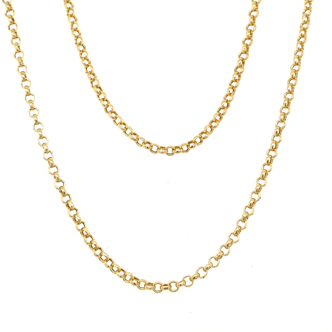 14k gold small link Rolo Chain