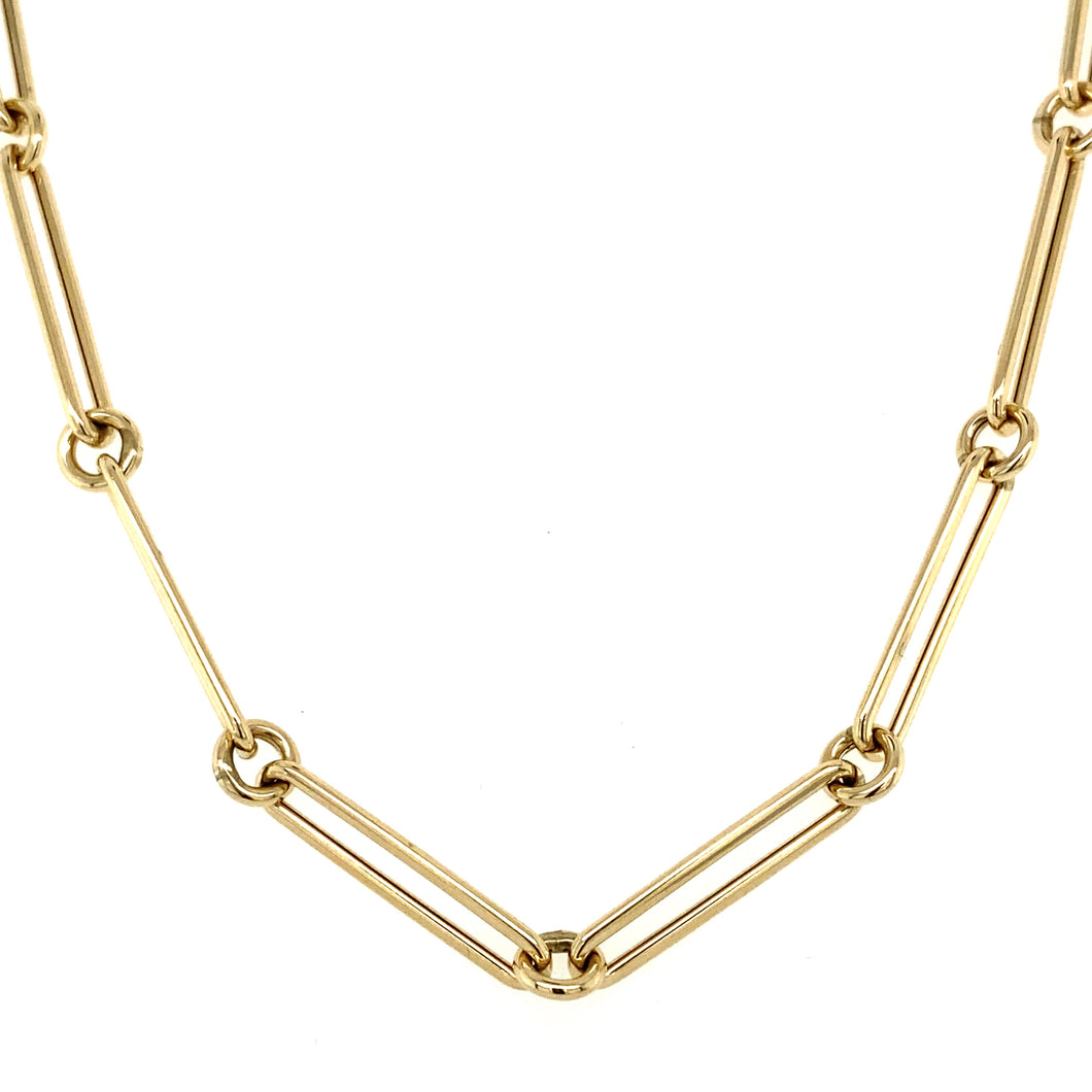 14kg Paperclip and Rolo chain necklace