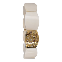 Load image into Gallery viewer, Wooly White Mammoth Bracelet with 14kg link yellow and white diamonds
