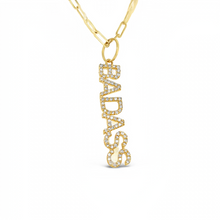 Load image into Gallery viewer, 14kg and white diamond BADASS Pendant
