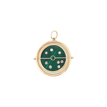 Load image into Gallery viewer, 14kg and Malachite Celestial Spinning Charm
