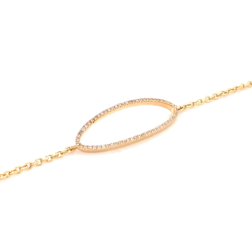 Open Oval Diamond Bracelet