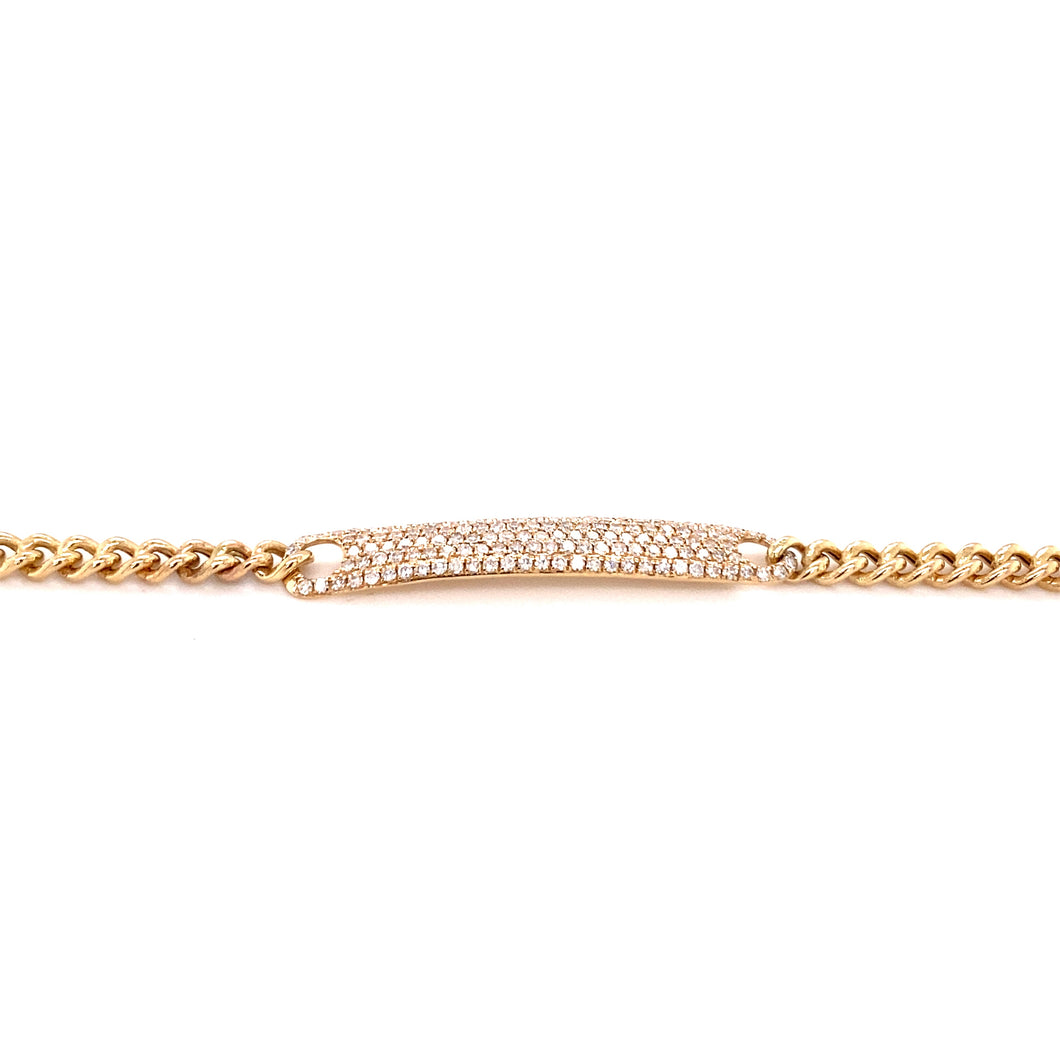 14kg Large Diamond Bar Bracelet