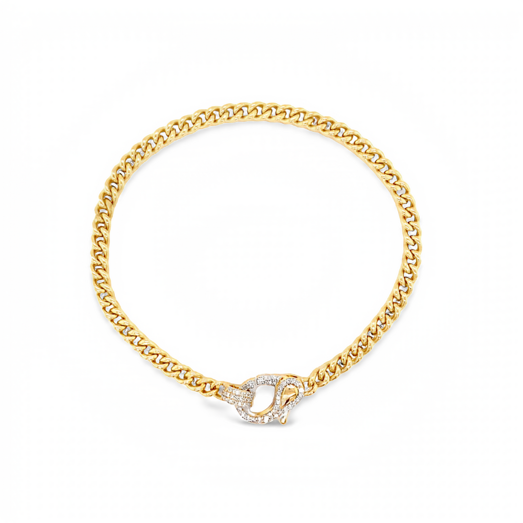 14kg Diamond Lobster Clasp Bracelet