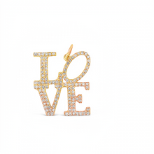 Load image into Gallery viewer, 14kg LOVE Square Pendant
