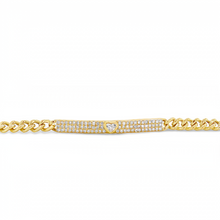 Load image into Gallery viewer, 14kg Diamond Heart Bar Bracelet
