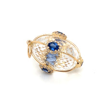 Load image into Gallery viewer, 14kg, Sapphire and Diamond Faceted Orb
