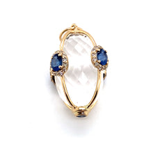 Load image into Gallery viewer, 14kg, Sapphire and Diamond Faceted Orb
