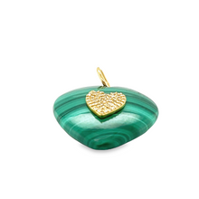 Load image into Gallery viewer, 14kg Green Malachite and Diamond Heart
