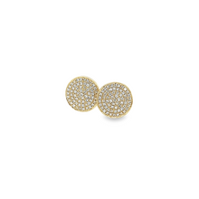Load image into Gallery viewer, 14kg Large Pave Stud Earrings
