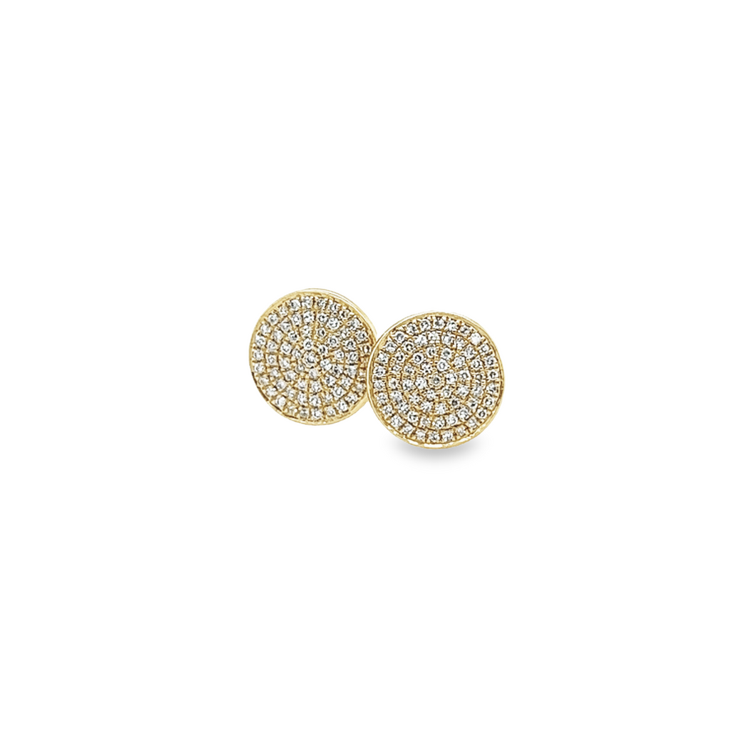 14kg Large Pave Stud Earrings