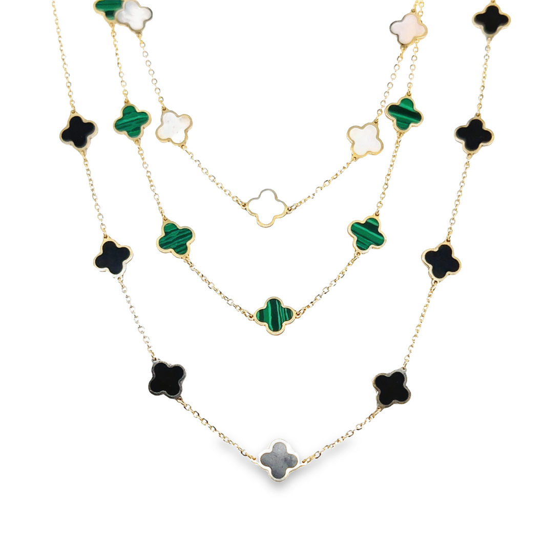 14kg Small Clover Necklaces