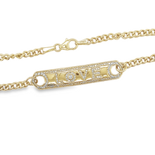 Load image into Gallery viewer, &quot;LOVE&quot;  diamond bar bracelet
