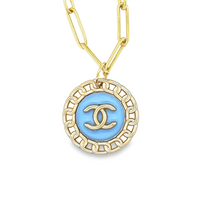 Load image into Gallery viewer, Chanel Vintage Pendant Light Blue
