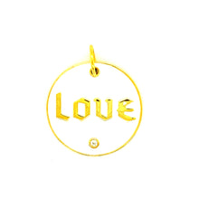 Load image into Gallery viewer, Enamel Love Circle Pendant
