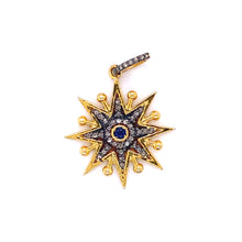 Load image into Gallery viewer, Mixed Metal Deco Starburst Pendant
