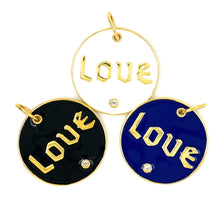 Load image into Gallery viewer, Enamel Love Circle Pendant
