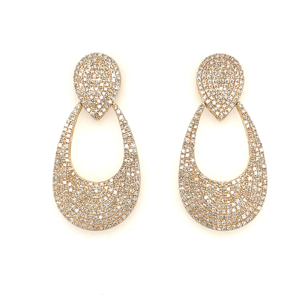 14kg Large Tear Drop Open Earrings