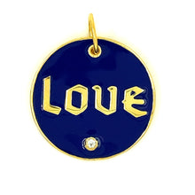 Load image into Gallery viewer, Enamel Love Circle Pendant
