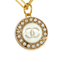 Load image into Gallery viewer, Vintage Pearl Chanel Button Pendant
