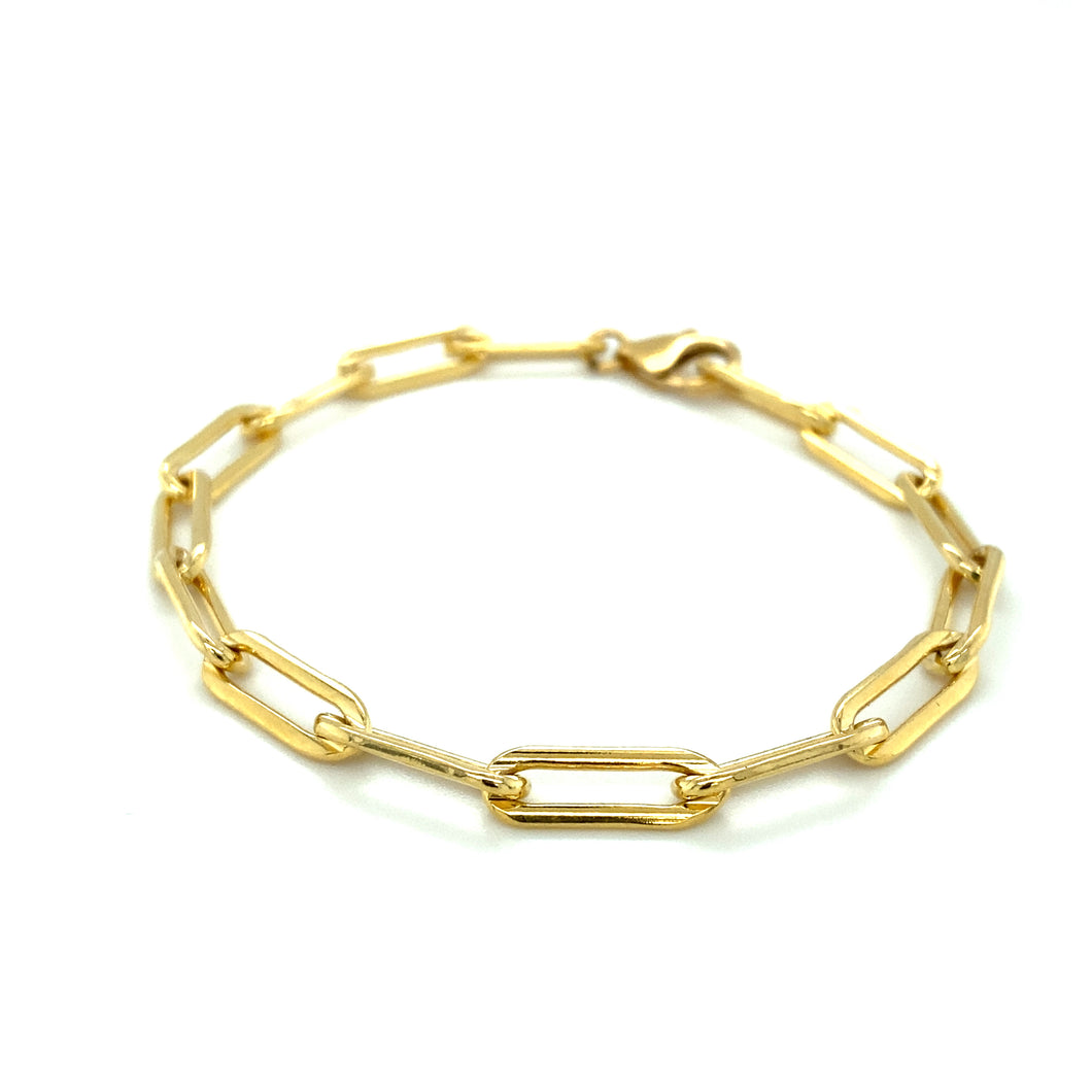 14k Gold filled Paperclip Link Bracelet