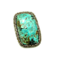 Load image into Gallery viewer, Rectangular Turquoise Ring
