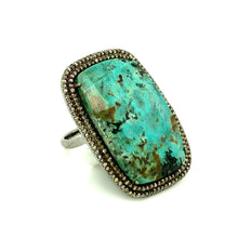 Load image into Gallery viewer, Rectangular Turquoise Ring
