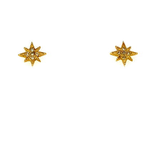 Load image into Gallery viewer, 14kg Starburst Diamond Earrings
