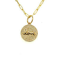 Load image into Gallery viewer, LOVE circle pendant
