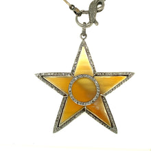 Load image into Gallery viewer, Lone Star Silver and Diamond Horn Pendant
