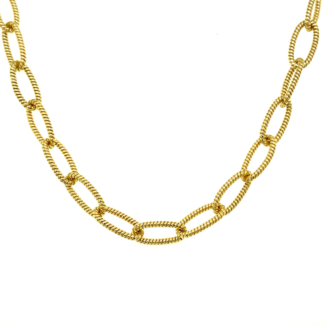 14k gold filled cable link necklace