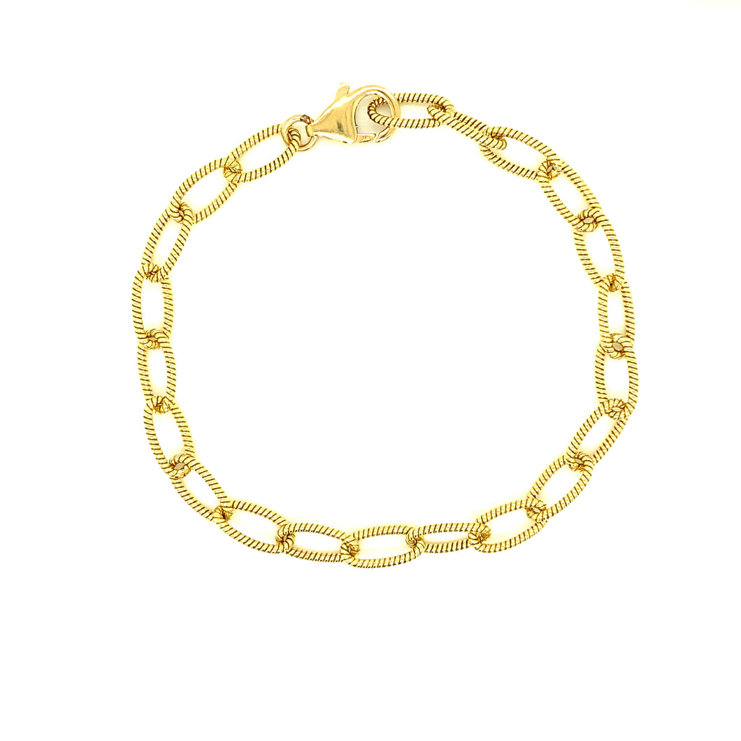 14k gold filled cable link bracelet