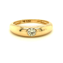 Load image into Gallery viewer, 14kg Single Diamond Dome Ring Large
