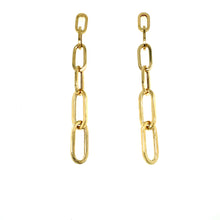 Load image into Gallery viewer, 14kg Graduated Paperclip Drop Earrings
