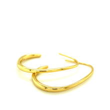 Load image into Gallery viewer, Gold Open Tear Drop Hoop
