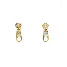 Load image into Gallery viewer, Gold Zipper Earrings
