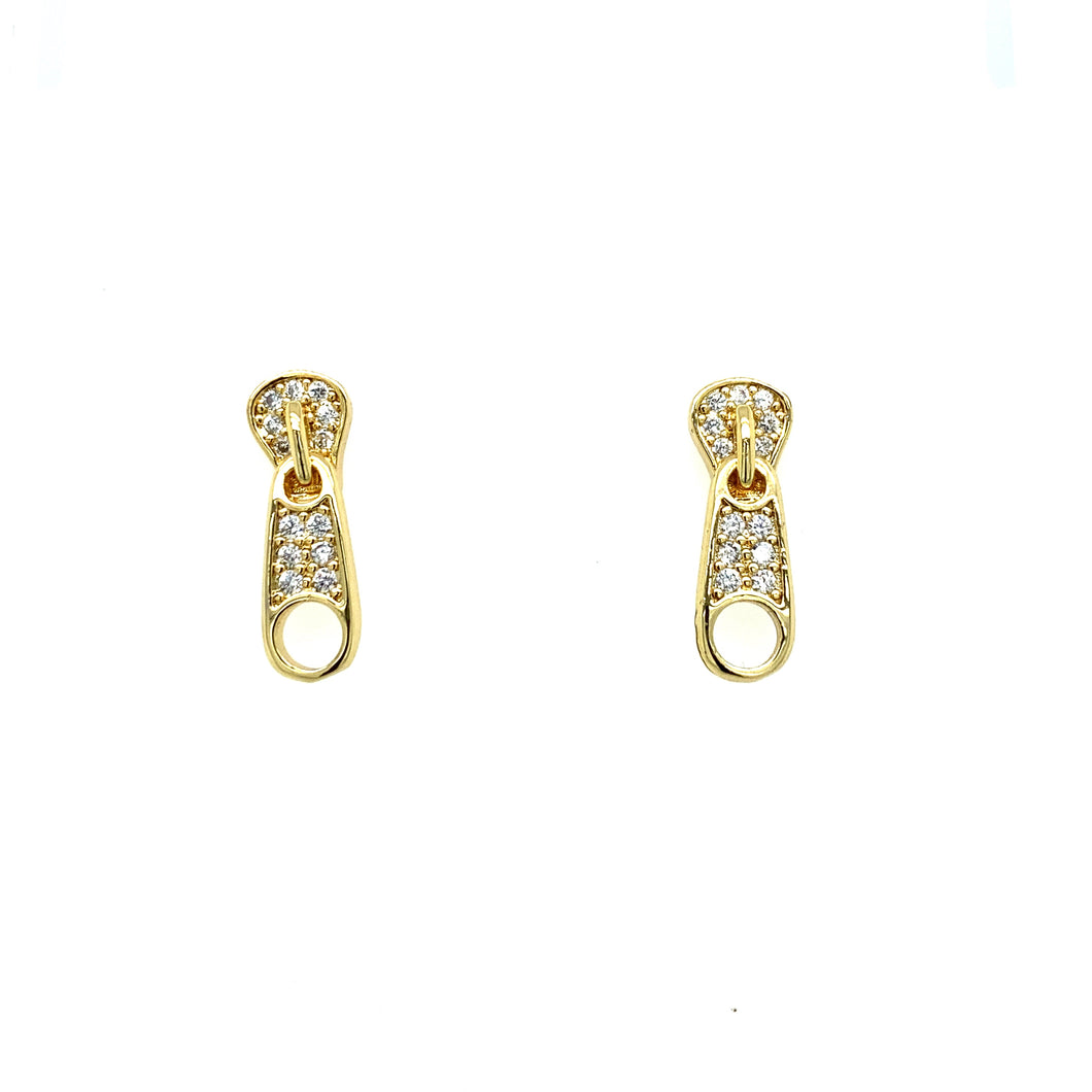 Gold Zipper Earrings