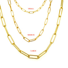 Load image into Gallery viewer, 14kg Filled Paperclip Chain Necklace - Large
