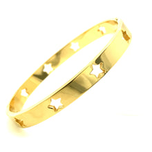 Load image into Gallery viewer, Gold Cut-Out Star Bangle Bracelet
