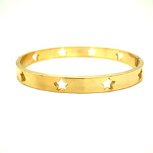 Load image into Gallery viewer, Gold Cut-Out Star Bangle Bracelet
