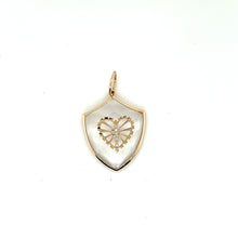 Load image into Gallery viewer, 14kg Heart and Diamond Crystal Shield Charm
