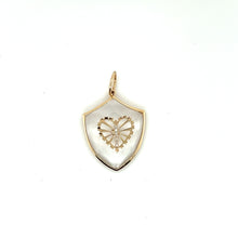 Load image into Gallery viewer, Heart and Diamond Crystal Shield Charm
