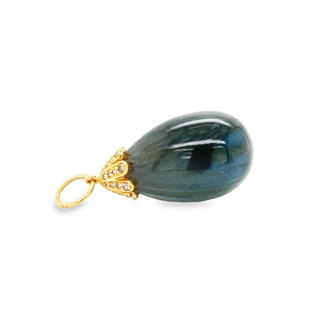 Labradorite Egg with 14kg and Diamond Cap