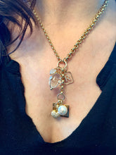Load image into Gallery viewer, Initial Diamond Pendant on Clear Quartz
