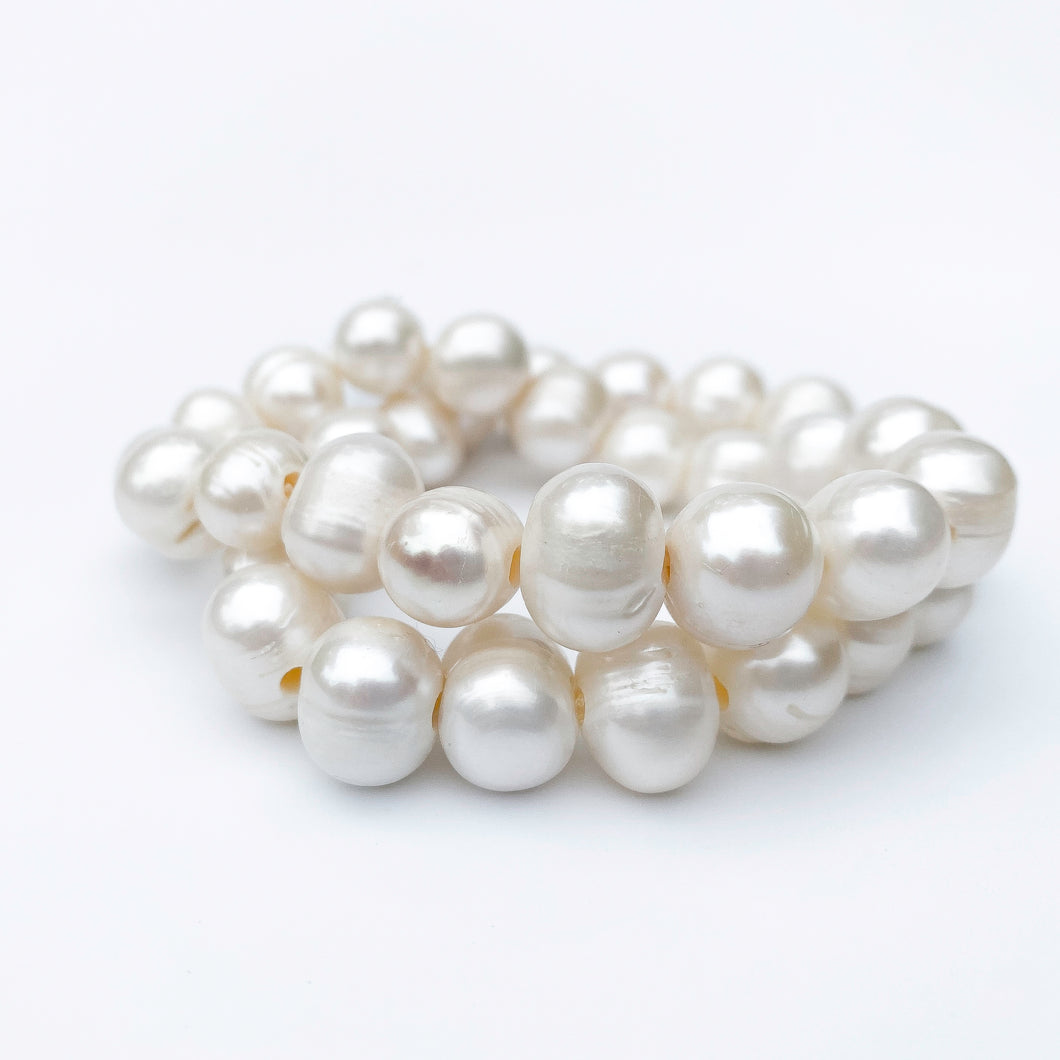 White Potato Pearl Bracelets