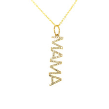 Load image into Gallery viewer, 14kg and White Diamond MAMA Pendant
