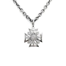 Load image into Gallery viewer, Diamond and Silver Cross Necklace

