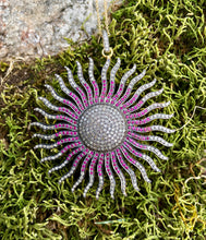 Load image into Gallery viewer, Pink Sapphire and Diamond Sunburst
